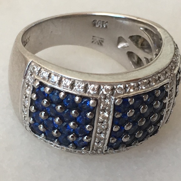 ✨SALE✨Le Vian Sapphire Diamond Ring approx size 7 - Picture 5 of 8